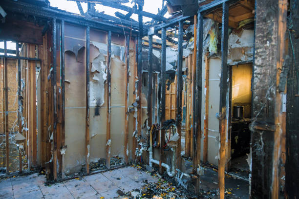Professional Fire Damage Restoration technician working in Golf Manor, OH